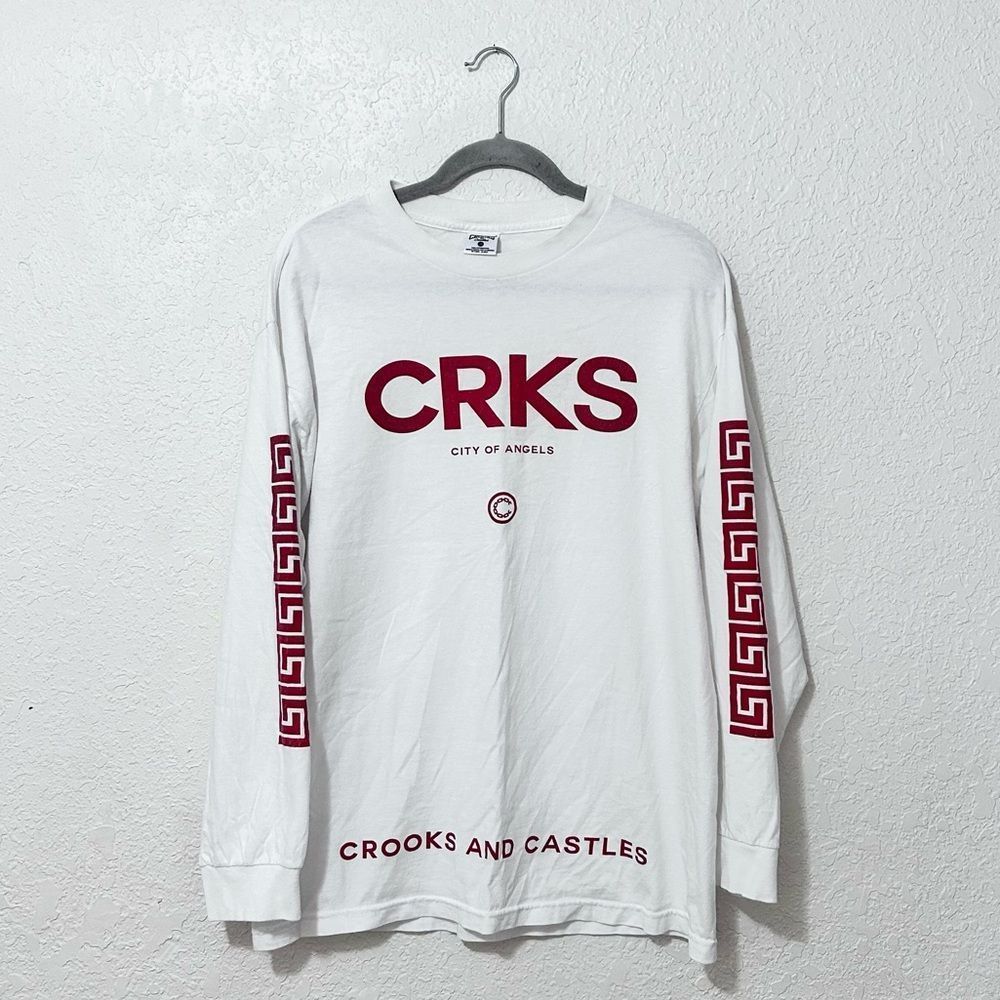 Crooks and Castles long sleeve shirt white size large